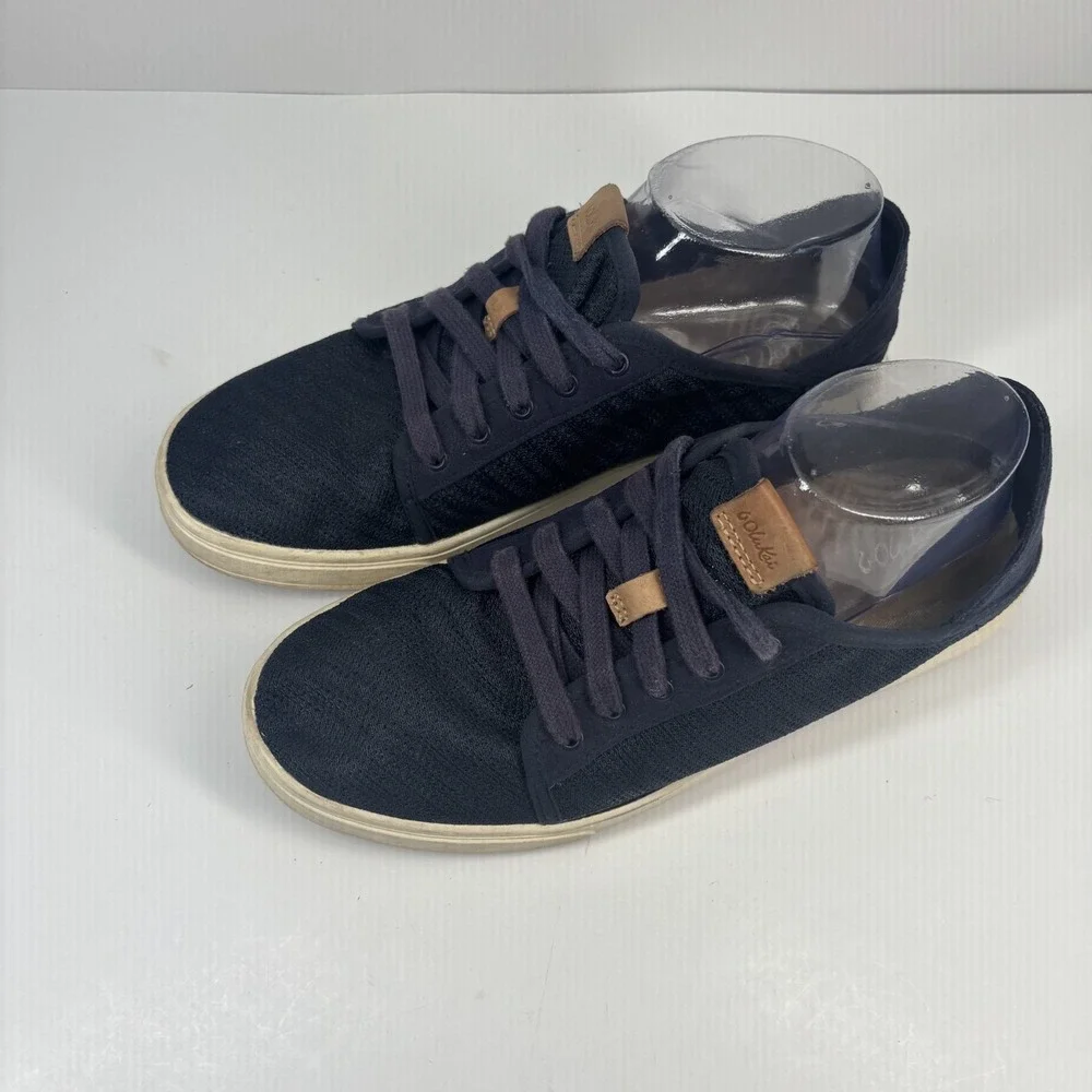 OluKai Pehuea Li Women's US 9 Trench Blue‎ Mesh Casual Slip-On Shoes 20379-DEDE